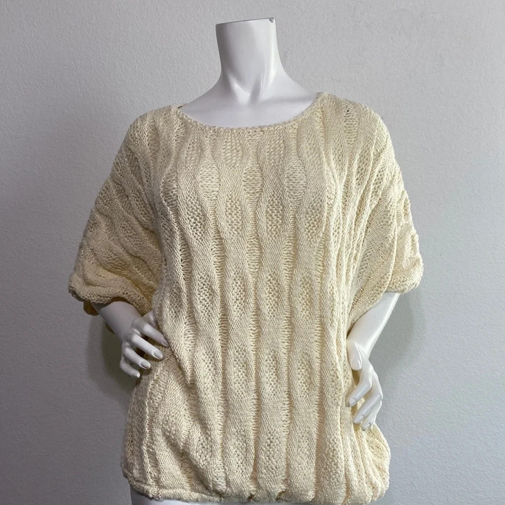 Anthropologie Knit Oversized Chunky Cable Knit Sweater